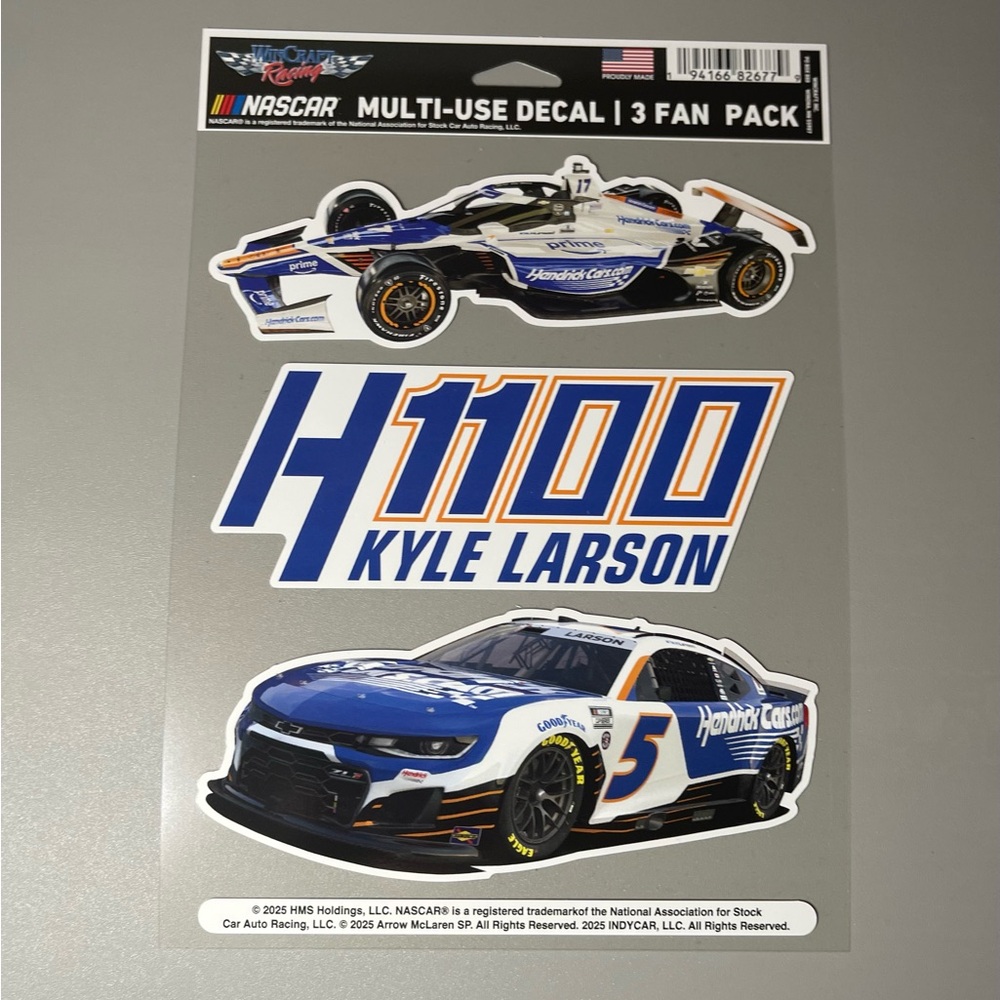 NASCAR Kyle Larson Decal Set - Blue and White